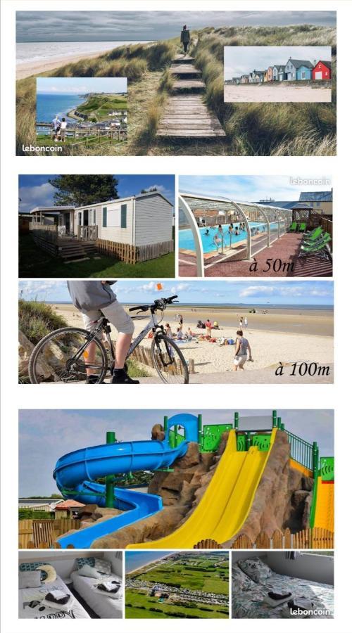 Mobile-Home 100M Plage Utah Mme Surget Sainte-Marie-du-Mont (Manche) Exterior foto